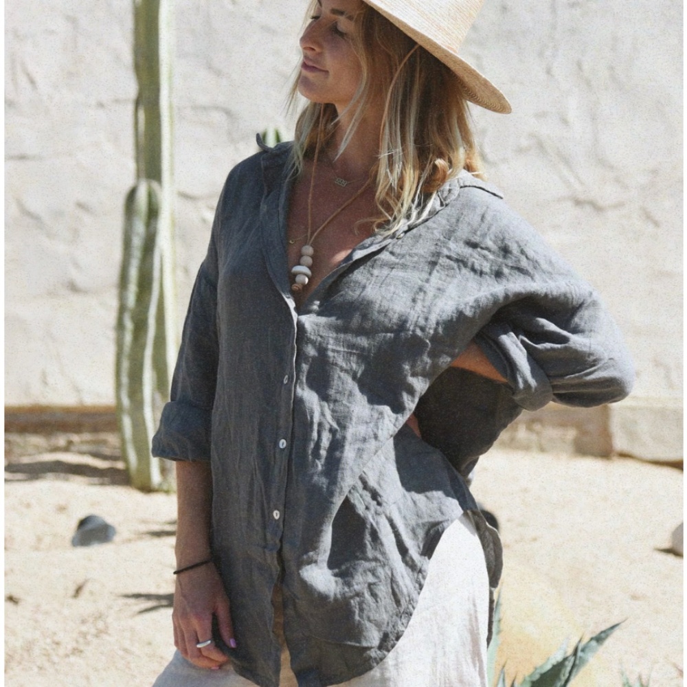 The Palma Shirt. Linen. Oversized. OS